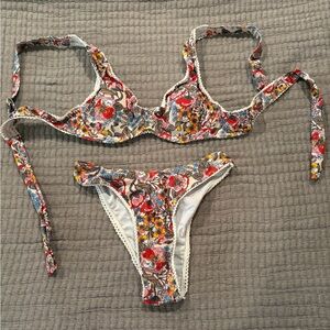Multicolor Floral Bikini Set
